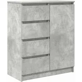vidaXL Komoda s predali betonsko siva 71x35x84 cm inženirski les, (21830637)