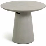 Kave Home betonski vanjski blagovaonski stol Itai, ⌀ 90 cm