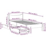 vidaXL Okvir kreveta s ladicama bijeli 90 x 200 cm borovina | shoptok.hr