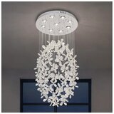  LED kristalna stropna svetiljka SAMOA LED/30W/230V, prečnik 40 cm, sjajni hrom + daljinski upravljač u