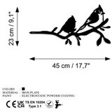 WALLXPERT decorative object figura bird on the branch 07 black | ePonuda.com