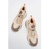 LuviShoes LOWEL Beige-Brown Women's Sports Boots | Shoptok.si