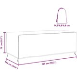 vidaXL Navlaka za vanjski namještaj Crna 229 x 113 x 73 cm 600D | shoptok.hr