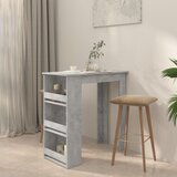  Barski stol sa stalkom za pohranu boja betona 102x50x103,5 cm | shoptok.hr