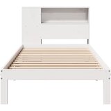 Krevet s regalom za knjige bez madraca bijeli 75x190cm borovina | Eponuda.ba