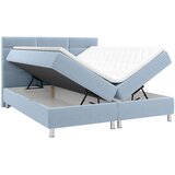 CARRYHOME POSTELJA Z VZMETNICO 140 cm x 200 cm , tekstil modra | Shoptok.si