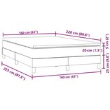 Box spring postelja z vzmetnico roza 160x220 cm žamet, (21792354) | Shoptok.si
