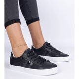 D/CEO marka niezdefiniowana Black sneakers with animal print decorated with glitter Walorin | Shoptok.si