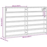  Vitrina crna 100x8,5x58 cm konstruirano drvo | shoptok.hr