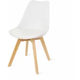 Bonami Essentials Set od dvije bijele stolice s nogama od bukovine Retro