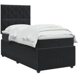  Boxspring krevet s madracem Crna 80 x 200 cm Baršun | shoptok.hr