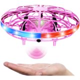 Rc ročno voden dron led luči UFO roza barve | Shoptok.si