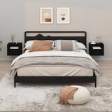  Zidni noćni ormarići 2 kom Crna 50x36x40 cm | shoptok.hr