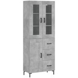 Maison Chic Visoka Komoda - Predalnik betonsko siva 69,5x34x180 cm inženirski les, (21721439) | Shoptok.si