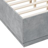  Okvir kreveta boja betona 140x190 cm od konstruiranog drva | shoptok.hr