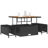  Vrtni set za objed Crna poliratan | shoptok.hr