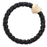 By Eloise London Woven Gold Heart Black Shimmer gumice za kosu | shoptok.hr