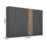 Modern Living Omara S Klasičnimi Vrati Lamella, Siva, Barva Hrasta | Shoptok.si