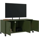 vidaXL TV omarica zelena 100,5x39x43,5 cm hladno valjano jeklo | Shoptok.si