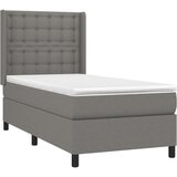 Box spring s madracem LED tamnosivi 90x200 cm tkanina | shoptok.hr
