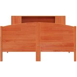 vidaXL Knjižna postelja brez vzmetnice vošč. rjava 120x200 cm borovina | Shoptok.si