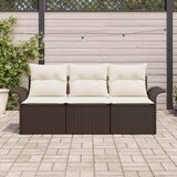  Set sofe s jastukom 3 pcs Smeđa i krem poliratan | shoptok.hr