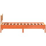 vidaXL Posteljni okvir brez vzmetnice voščeno rjav 90x200 cm borovina | Shoptok.si
