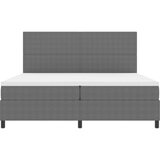  Krevet na podlošku s madracem i LED svjetlom Sivi 200x200 cm Žoržet tkanina | shoptok.hr