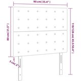 Uzglavlje plavo 90x5x118/128 cm tkanina | shoptok.hr