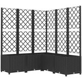 Maison Chic Cvetlično korito - Cvetlični Lonec z oporno mrežo črno 120x120x136 cm PP, (21789103) Cene