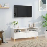 The Living Store TV omarica visok sijaj bela 100x34,5x44,5 cm inženirski les - TV Omarica, (21374961) Cene