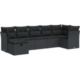 vidaXL 7-dijelni set vrtnih sofa od poliratana s jastucima crni | shoptok.hr