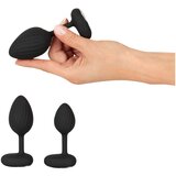 Anos - vibracijski analni čep set (črna) | Shoptok.si
