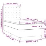 vidaXL Box spring krevet s madracem tamnozeleni 100x200 cm baršunasti | shoptok.hr