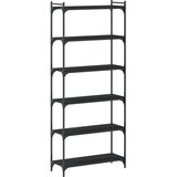 Regal za knjige sa 6 razina crni 80x30x188 cm konstruirano drvo | Eponuda.com