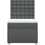  Krevet s oprugama i madracem tamnosivi 90x200 cm od tkanine | shoptok.hr