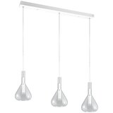 CINQUE Bela LED viseča svetilka s steklenim senčilom Cipera – | Shoptok.si