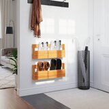  Zidni stalci za cipele 2 kom voštano smeđi 59x9x23 cm borovina | shoptok.hr