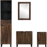 vidaXL Set namještaja za kupaonicu 4 pcs Bijela 38 x 33 x 160 cm | shoptok.hr