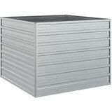 vidaXL Visoka greda 100x100x77 cm pocinkano jeklo srebrna | Shoptok.si