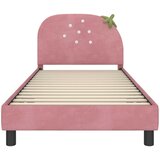  za djecu s uzglavljem Ružičasta 90 x 190 cm Baršun | shoptok.hr
