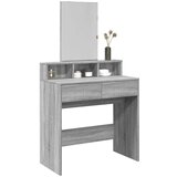  Toaletni stolić s ogledalom siva boja hrasta 80 x 41 x 144 5 cm | shoptok.hr