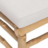  6-dijelna vrtna garnitura od bambusa sa svjetlosivim jastucima | shoptok.hr