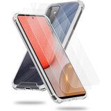 Cadorabo ohišje in 2x kaljeno zaščitno steklo, združljivo s Samsungom v prozornem - hibridnem zaščitnem pokrovu s silikonskim robom TPU in akrilnim steklom, (20567727) Cene