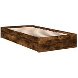  Okvir kreveta s ladicama boja dimljenog hrasta 75x190 cm drveni | shoptok.hr