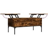  Stolić za kavu boja hrasta 100x50x45 cm od drva i metala | shoptok.hr