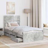  Okvir za krevet s ladicama Betonski sivi 75 x 190 cm - Beton siva 75 x 190 cm | shoptok.hr