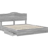 vidaXL Krevetna konstrukcija s ladicama Siva Sonoma 180 x 200 cm | shoptok.hr