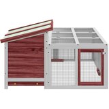  Kavez za zečeve boja kave 144 x 123 x 67,5 cm masivna borovina | shoptok.hr