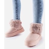 Gemre Pink snow boots adorned with fur Adelfia | Shoptok.si